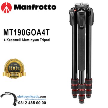 Manfrotto MT190GOA4TB 4 Kademeli Aluminyum Tripod