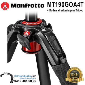 Manfrotto MT190GOA4TB 4 Kademeli Aluminyum Tripod