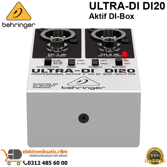 Behringer ULTRA-DI DI20 Aktif DI-Box