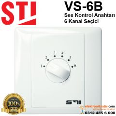 Sti VS-6B Ses Kontrol Anahtarı 6 Kanal Seçici