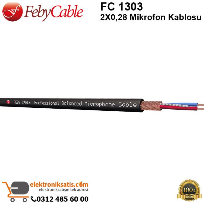 Feby Cable FC 1303 2X028 Mikrofon Kablosu