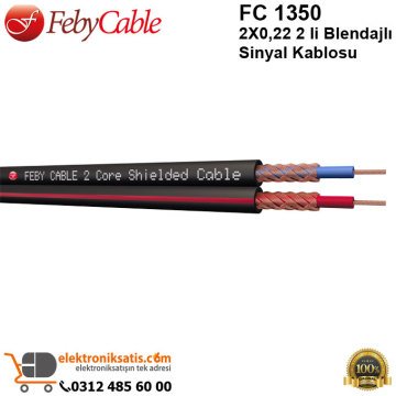 Feby Cable FC 1350 2X022 2 li Blendajlı Sinyal Kablosu