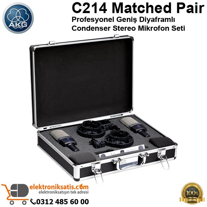 AKG C214 Matched Pair Stereo Mikrofon Set