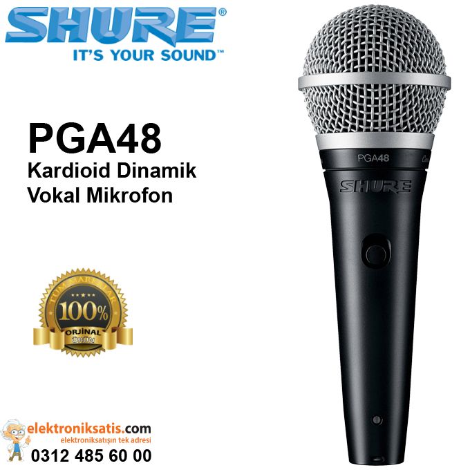 Shure PGA48 Kardioid Dinamik Vokal Mikrofon