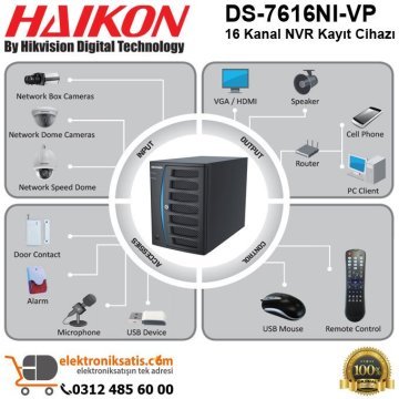 Haikon DS-7616NI-VP 16 Kanal NVR Kayıt Cihazı