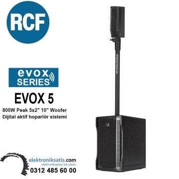 RCF EVOX 5 800W Peak 5x2'' 10'' Woofer Dijital aktif hoparlör sistemi