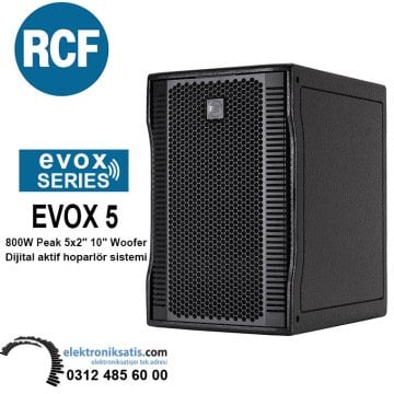 RCF EVOX 5 800W Peak 5x2'' 10'' Woofer Dijital aktif hoparlör sistemi