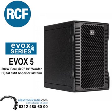 RCF EVOX 5 800W Peak 5x2'' 10'' Woofer Dijital aktif hoparlör sistemi