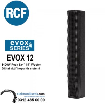 RCF EVOX 12 1400W Peak 8x4'' 15'' Woofer Dijital aktif hoparlör sistemi