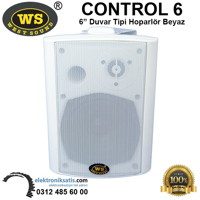 West Sound CONTROL 6 2 Yollu 6'' Beyaz Duvar Tipi Hoparlör