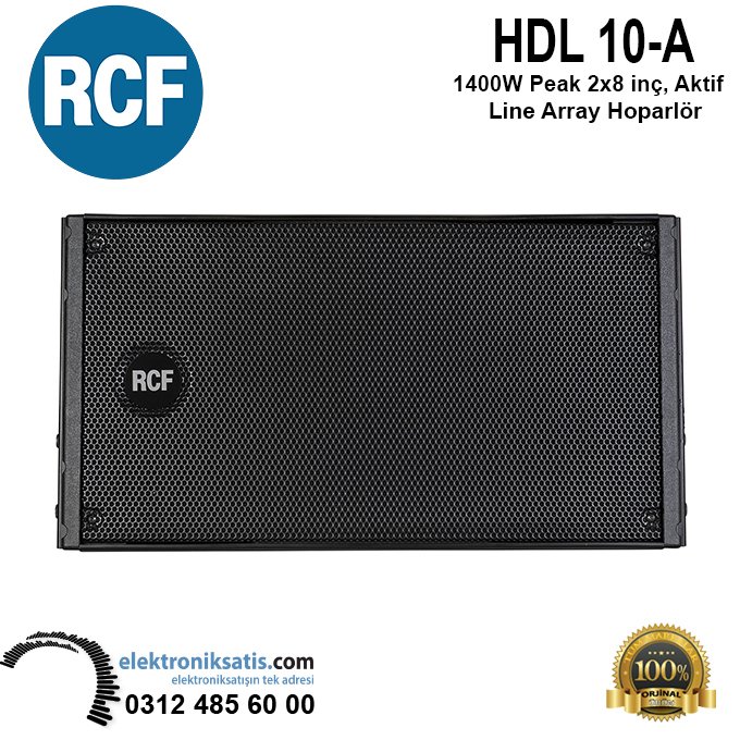 RCF HDL 10-A 1400W Peak 2x8 inç, Aktif Line Array Hoparlör