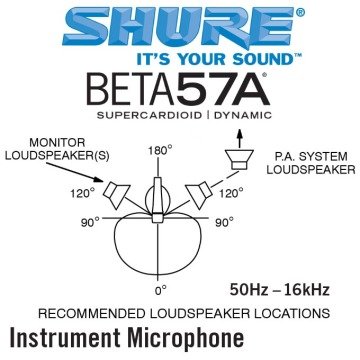 Shure Beta 57A Enstrüman Mikrofon