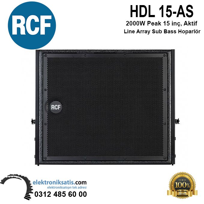 RCF HDL 15-AS 2000 W 15 inç, Aktif Subbass Line Array Hoparlör