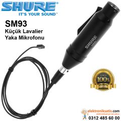 Shure SM93 Küçük Lavalier Yaka Mikrofonu