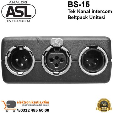 ASL BS-15 Tek Kanal intercom Beltpack Ünitesi