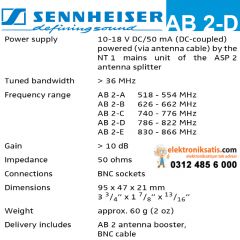 Sennheiser AB 2-D Anten Yükseltici
