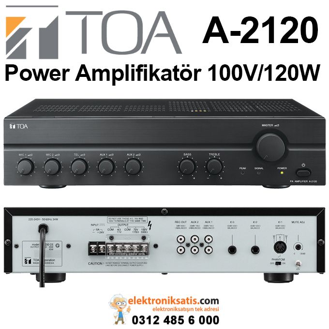 TOA A-2120 Power Amplifikatör 100V/120W
