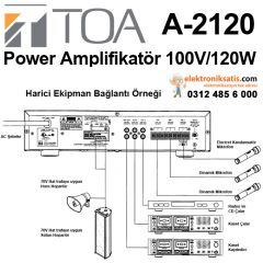 TOA A-2120 Power Amplifikatör 100V/120W
