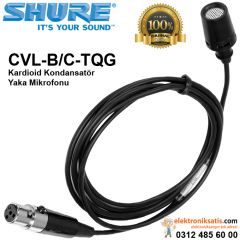 Shure CVL-B/C-TQG Kardioid Kondansatör Yaka Mikrofonu