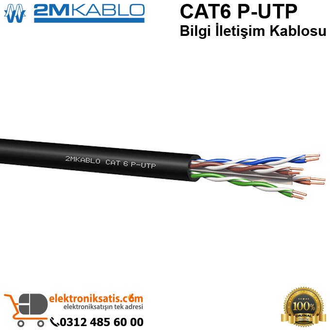 2M Kablo CAT 6 P-UTP Bilgi iletim Kablosu