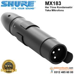 Shure MX183 Her Yöne Kondansatör Yaka Mikrofonu