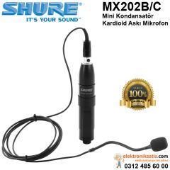 Shure MX202B/C Mini Kondansatör Kardioid Askı Mikrofon