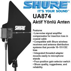 Shure UA874 Aktif Yönlü Anten