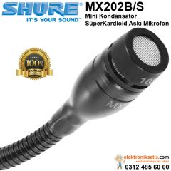 Shure MX202B/S Mini Kondansatör Süperkardioid Askı Mikrofon