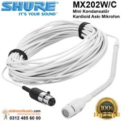 Shure MX202W/C Mini Kondansatör Kardioid Askı Mikrofon