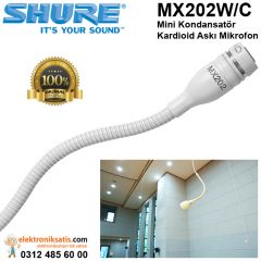 Shure MX202W/C Mini Kondansatör Kardioid Askı Mikrofon