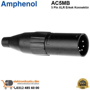 Amphenol AC5MB 5 Pin XLR Erkek Konnektör