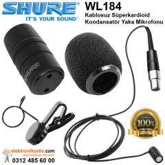 Shure WL184 Kablosuz Süperkardioid Kondansatör Yaka Mikrofonu