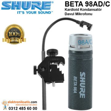 Shure BETA 98AD/C Kardioid Kondansatör Davul Mikrofonu