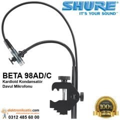 Shure BETA 98AD/C Kardioid Kondansatör Davul Mikrofonu