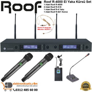 Roof R-4000 El Yaka Kürsü Wireless Sistem