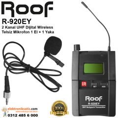 Roof R-920EY 2 Kanal UHF Wireless Telsiz Mikrofon