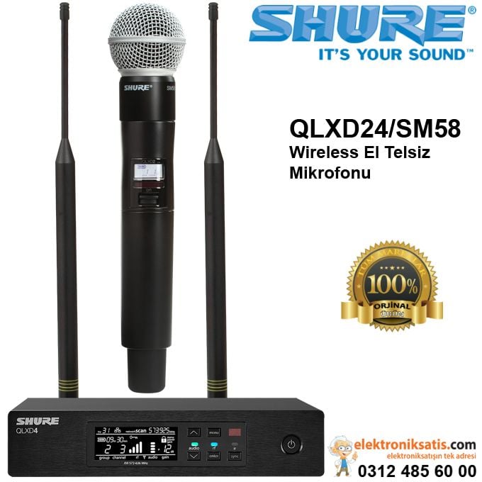 Shure QLXD24/SM58 Wireless Telsiz El Mikrofonu