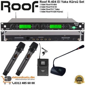 Roof R-404 El Yaka Kürsü Wireless Sistem