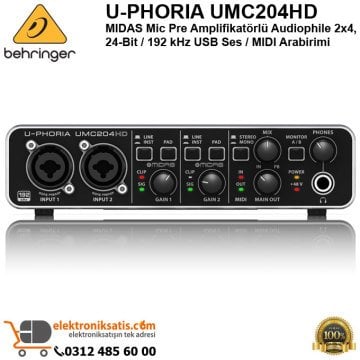 Behringer U-Phoria UMC204HD USB Ses Kartı