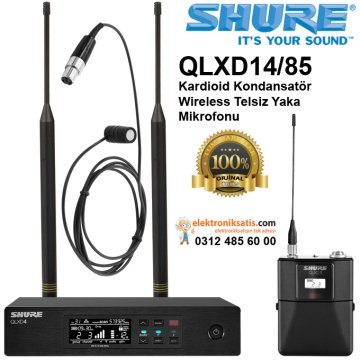 Shure QLXD14/85 Kardioid Kondansatör Wireless Telsiz Yaka Mikrofonu