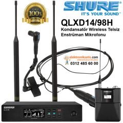 Shure QLXD14/98H Kondansatör Wireless Telsiz Enstrüman Mikrofonu