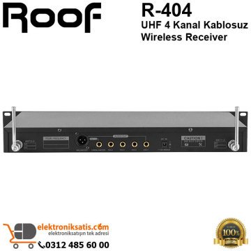 Roof R-404 UHF 4 Kanal Kablosuz Wireless Receiver