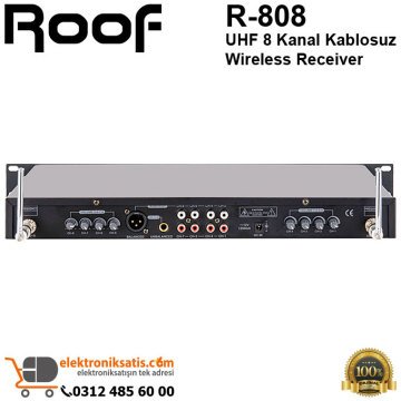 Roof R-808 UHF 8 Kanal Kablosuz Wireless Receiver
