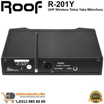 Roof R-201Y UHF Wireless Telsiz Yaka Mikrofonu