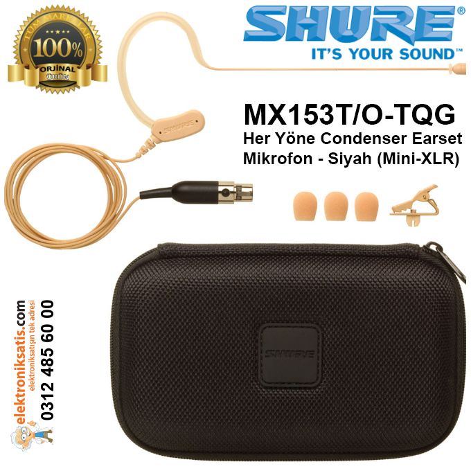 Shure MX153T/O-TQG Her Yöne Kondansatör Kafa Mikrofonu