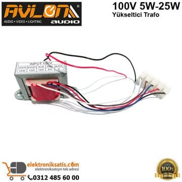 100V 5W-25W Yükseltici Trafo