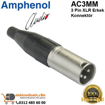 Amphenol AC3MM 3 Pin XLR Erkek Konnektör