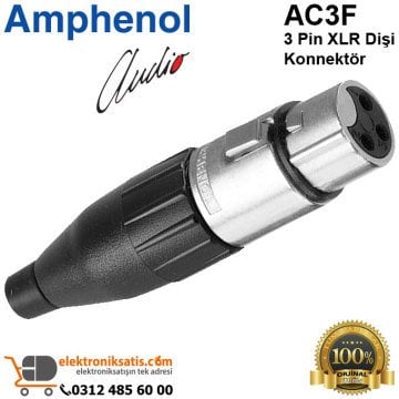 Amphenol AC3F 3 Pin XLR Dişi Konnektör