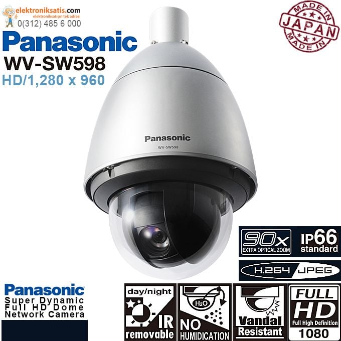 Panasonic WV-SW598 Dome Network Kamera