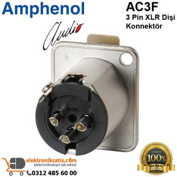 Amphenol AC3FDZ 3 Pin XLR Dişi Şase Konnektör